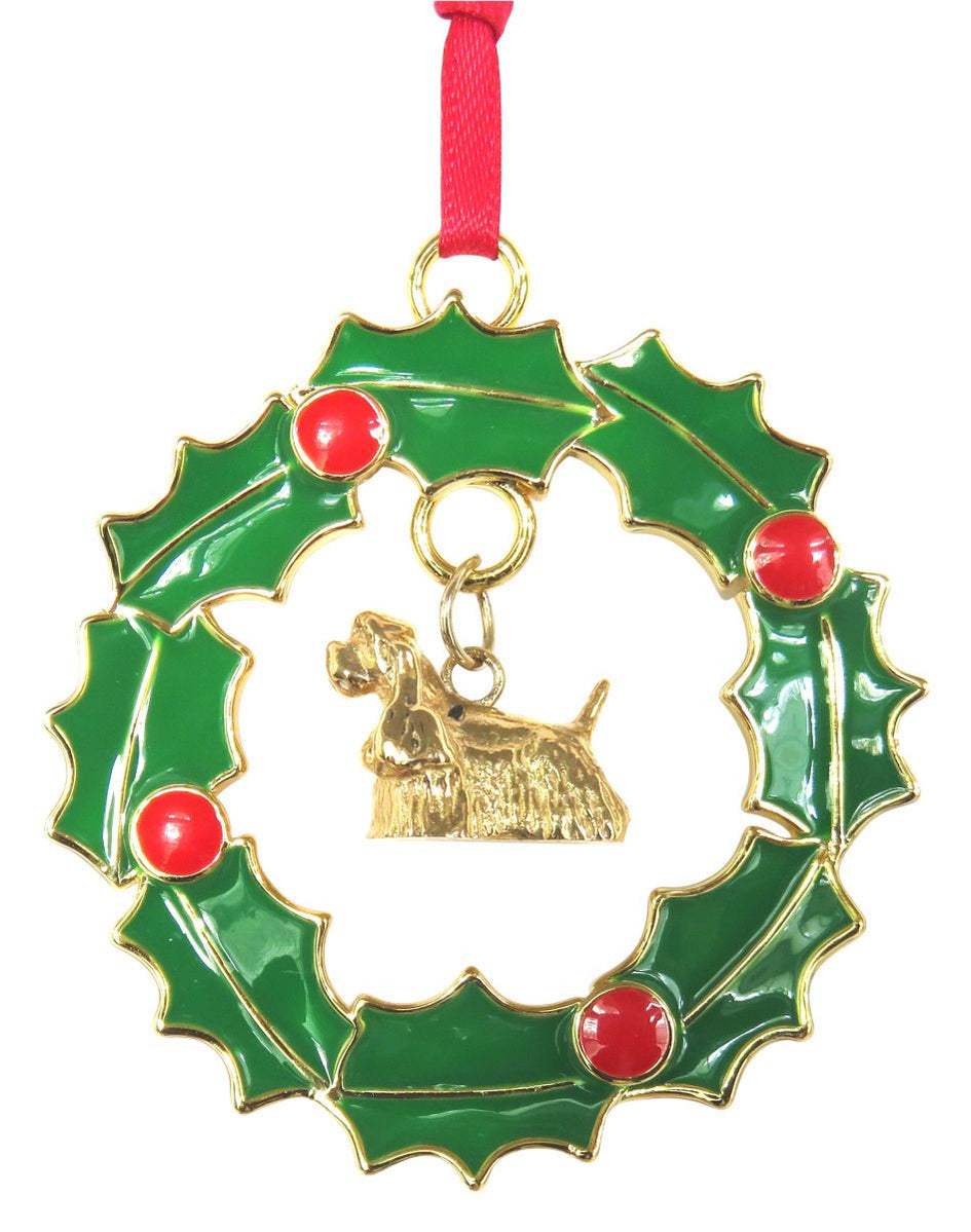 Cocker Spaniel Wreath Ornament