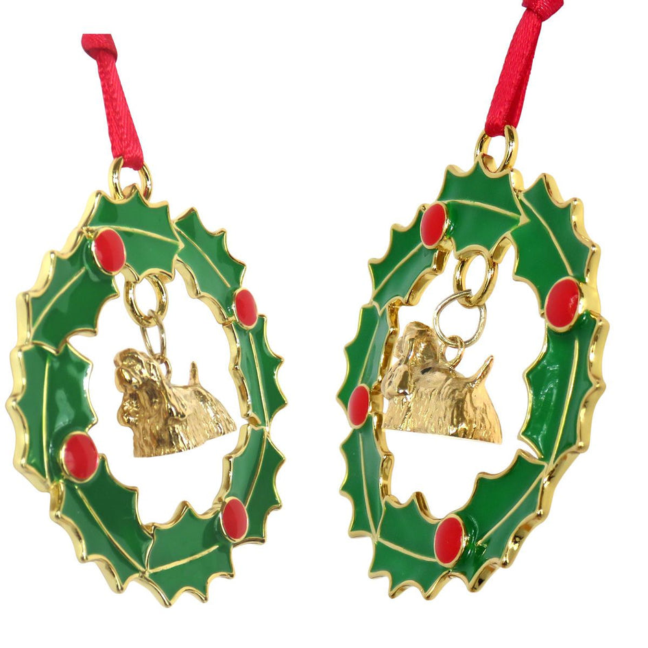Cocker Spaniel Wreath Ornament