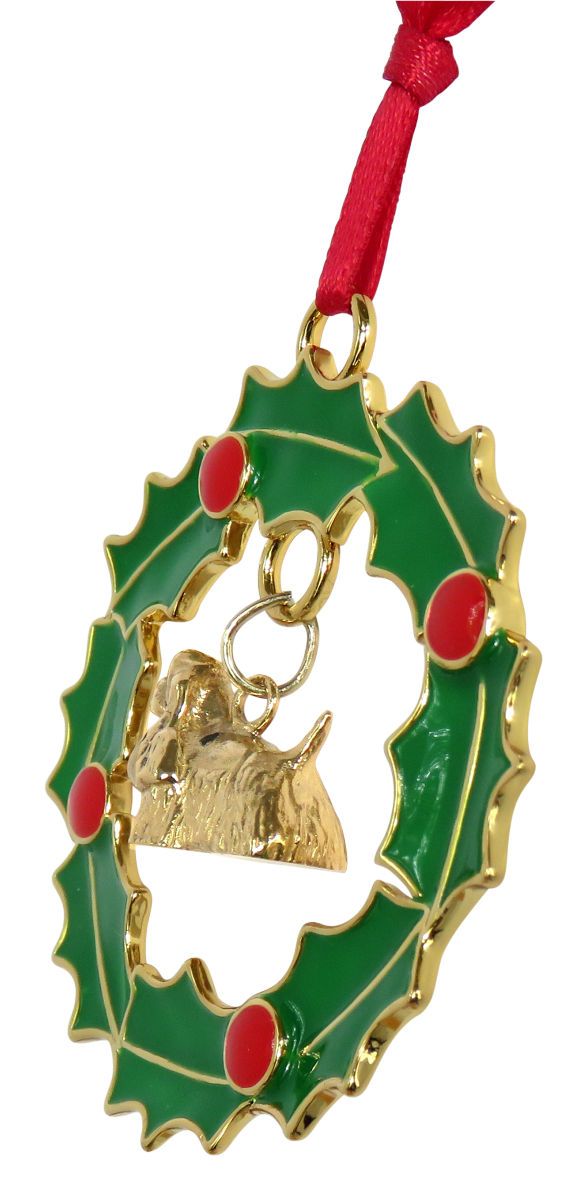 Cocker Spaniel Wreath Ornament