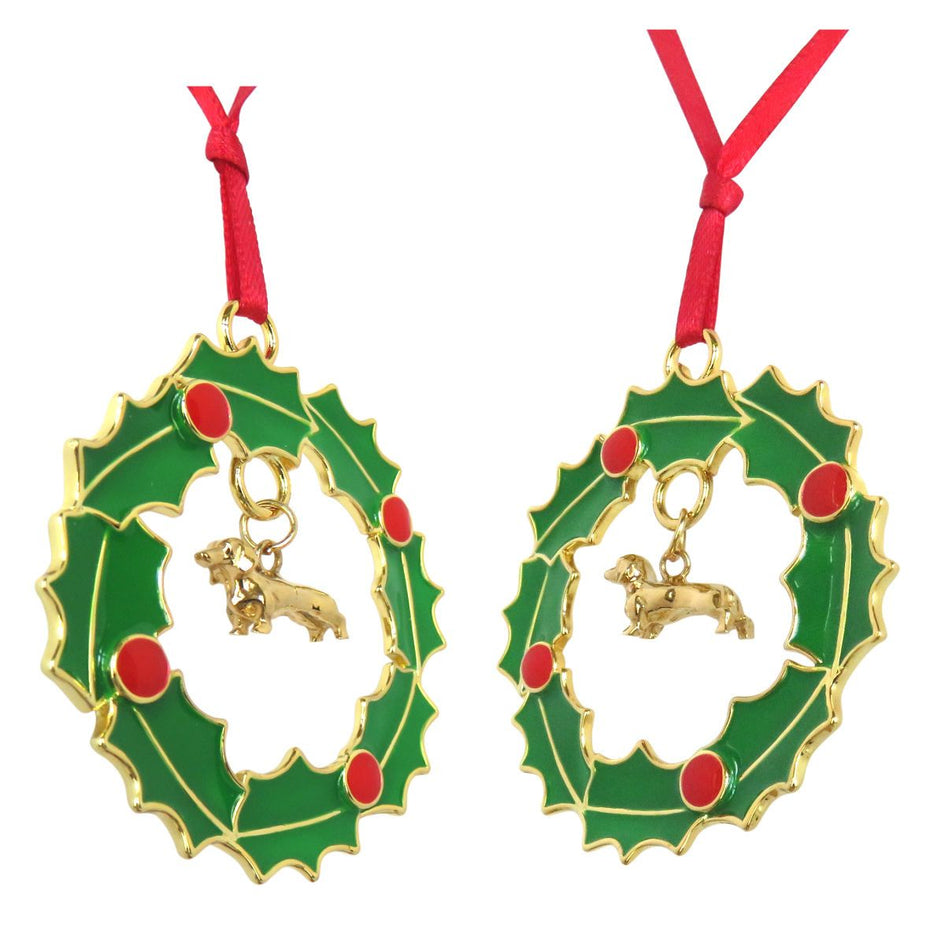 Dachshund Wreath Ornament
