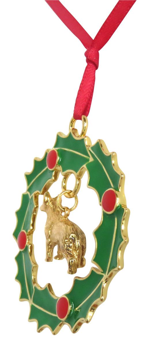 German Shepherd Dog Wreath Ornament