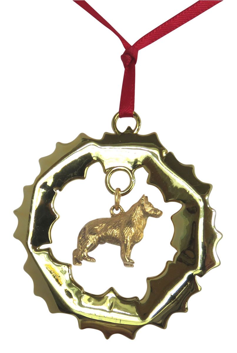 German Shepherd Dog Wreath Ornament