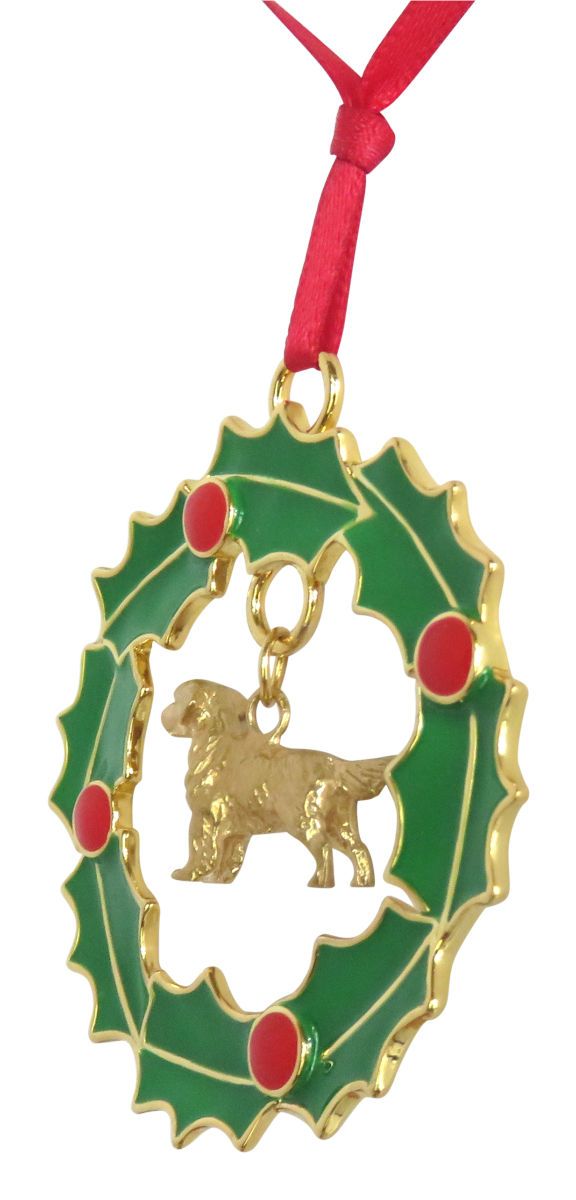 Golden Retriever Wreath Ornament
