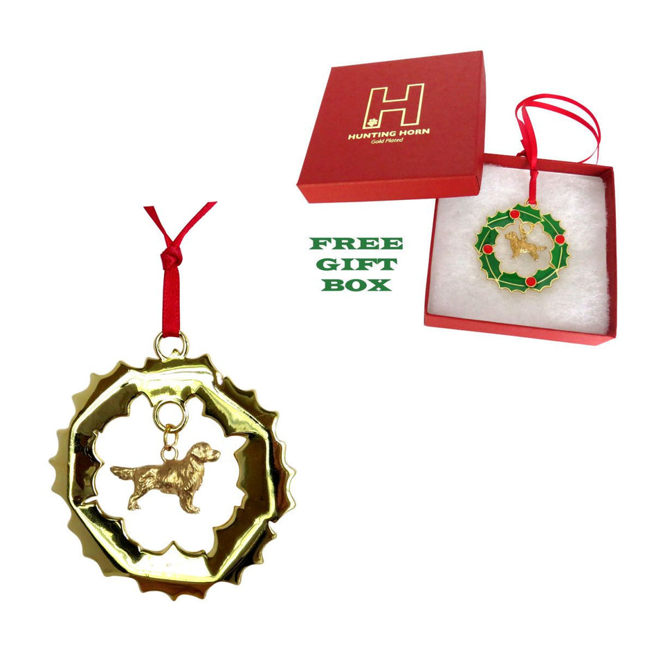 Golden Retriever Wreath Ornament