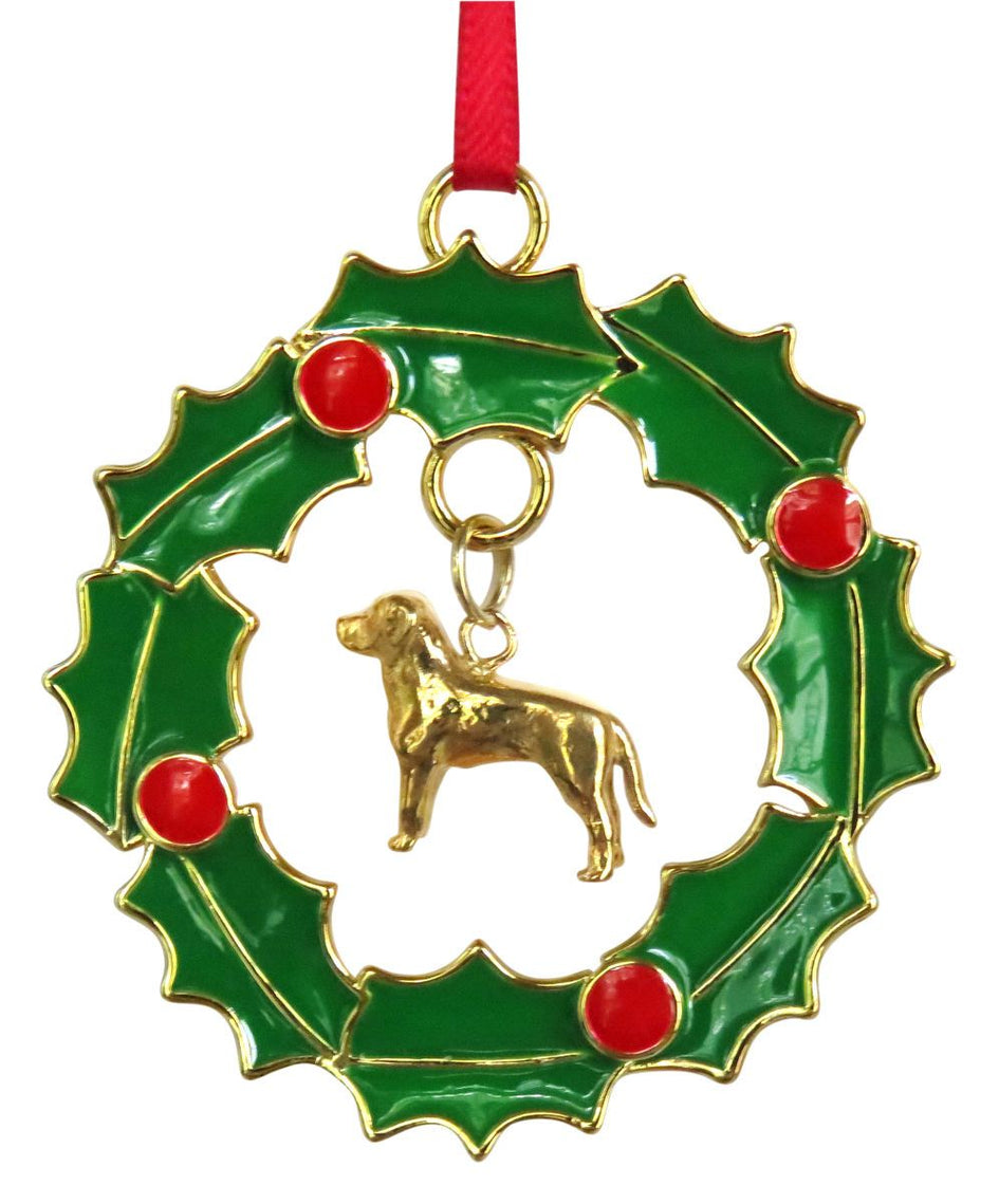 Labrador Retriever Wreath Ornament