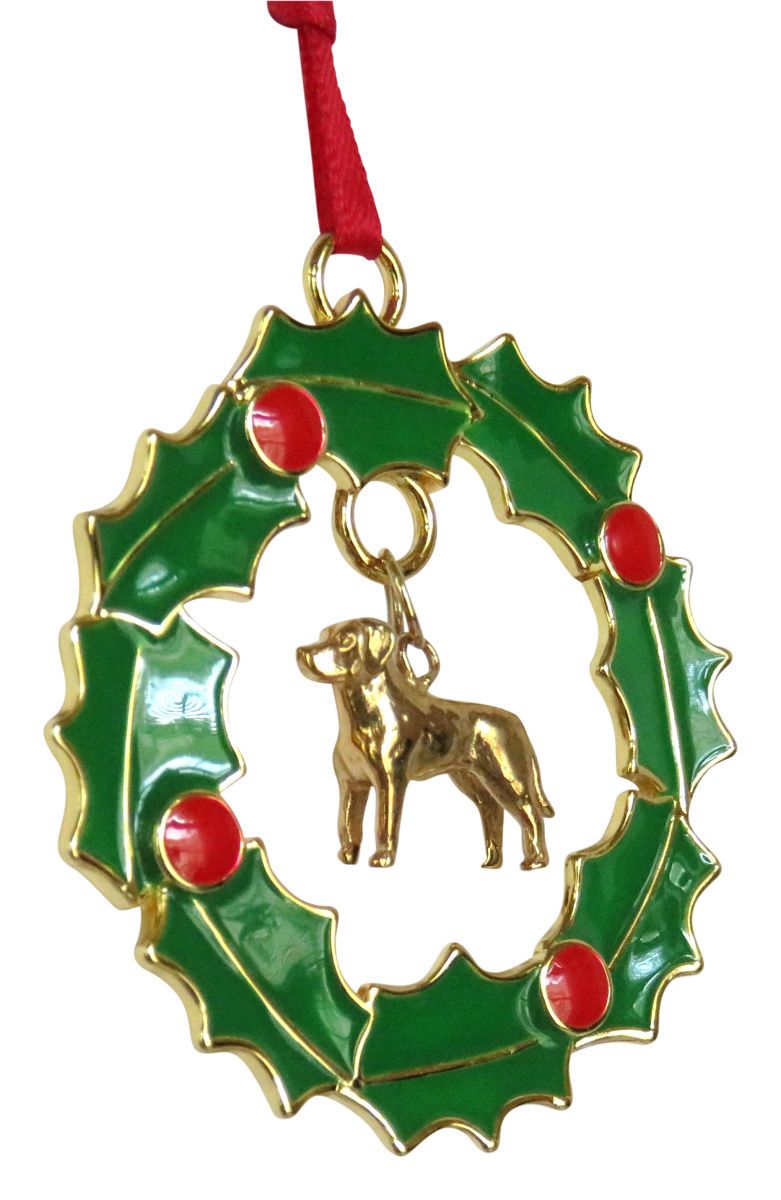 Labrador Retriever Wreath Ornament