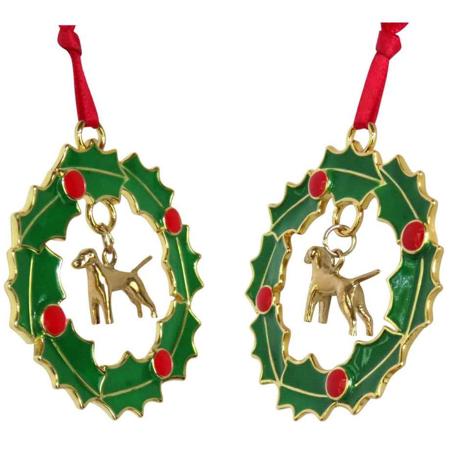 Vizsla Wreath Ornament