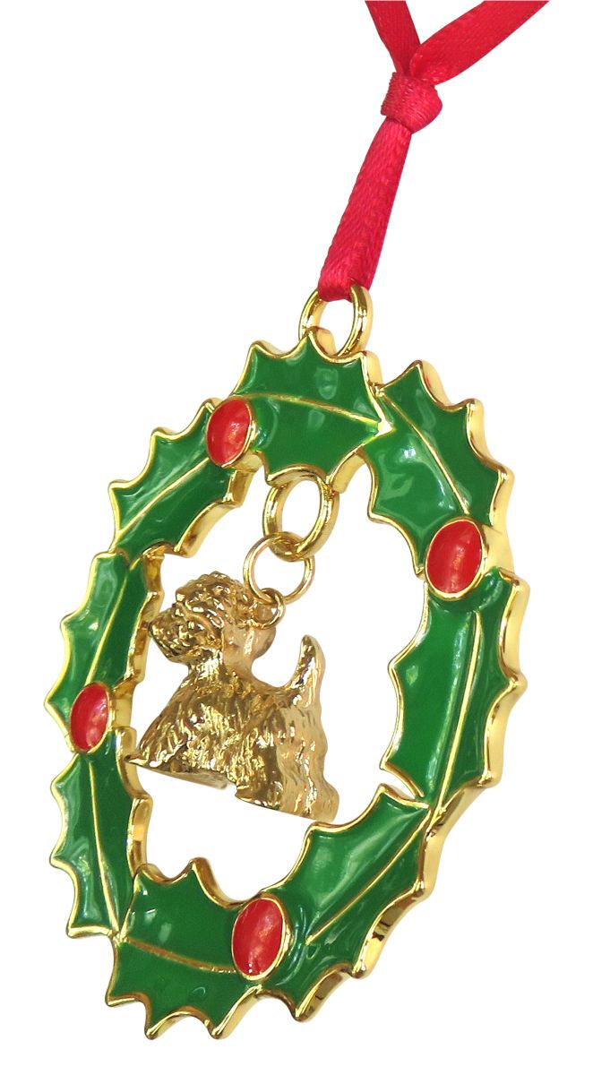 West Highland White Terrier Wreath Ornament