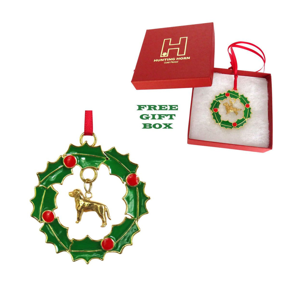 Labrador Retriever Wreath Ornament