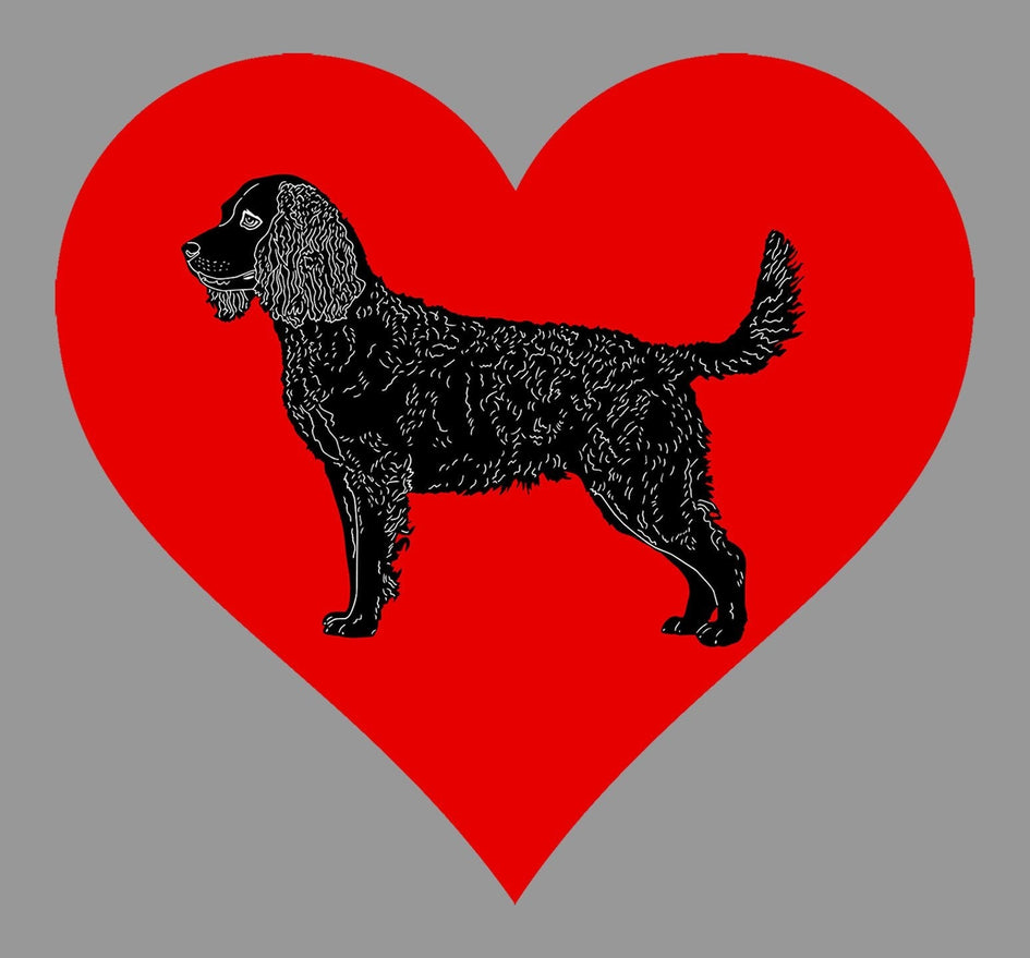 American Water Spaniel on Heart Left Chest - Full-Zip Hoodie Sweatshirt