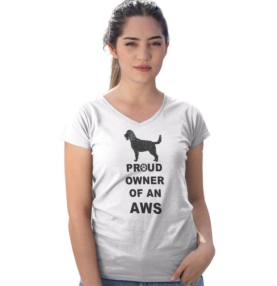 American Water Spaniel Proud Owner - Women's V-Neck T-Shirt