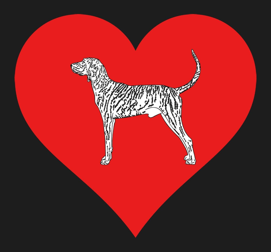 Plott Hound on Heart Left Chest - Full-Zip Hoodie Sweatshirt