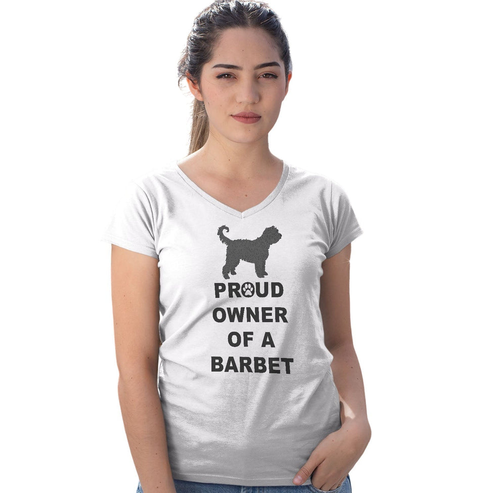 Barbet Proud Owner - Women's V-Neck T-Shirt