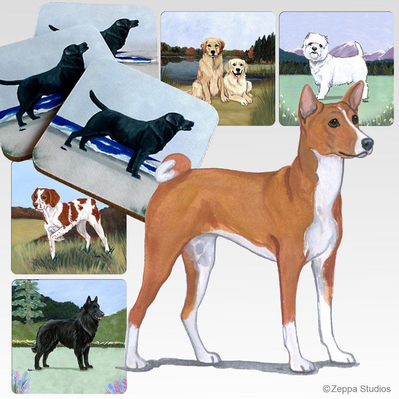 Basenji Scenic Square Coaster