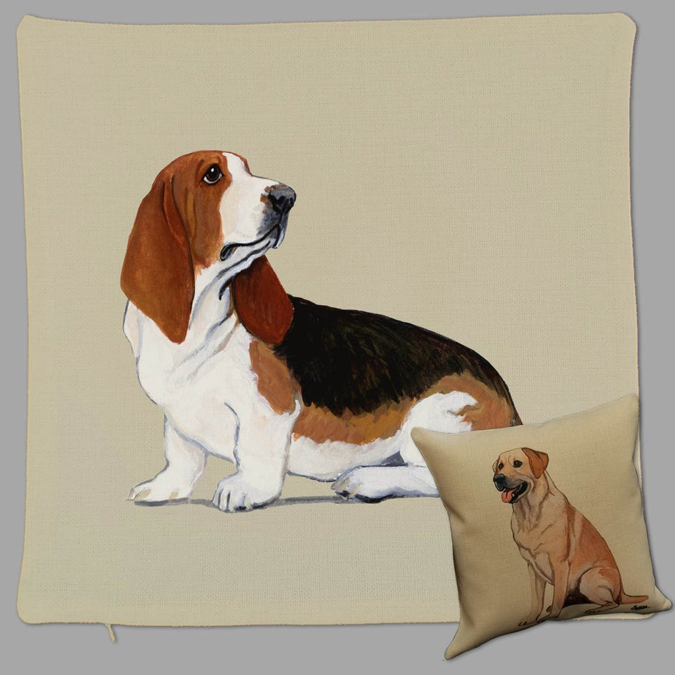 Basset Hound Pillow Cover