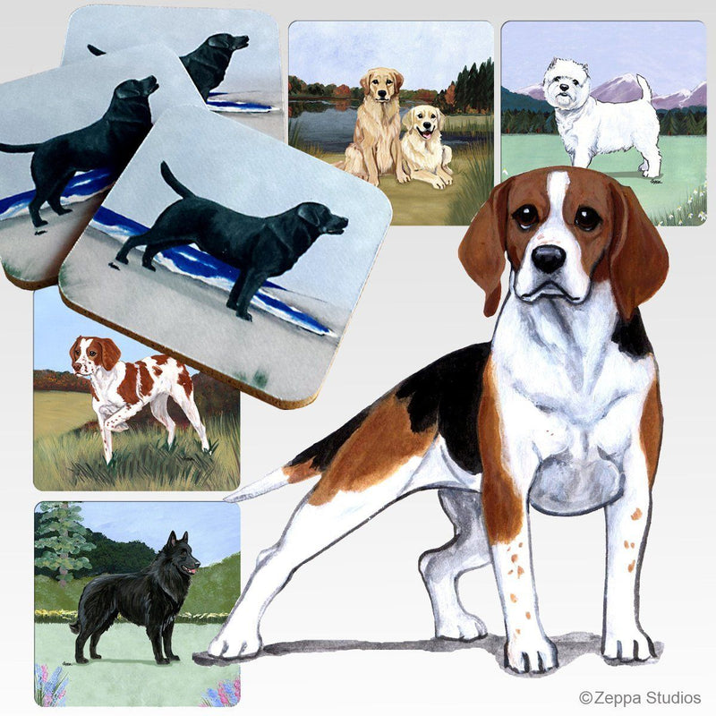 Beagle Scenic Square Coaster