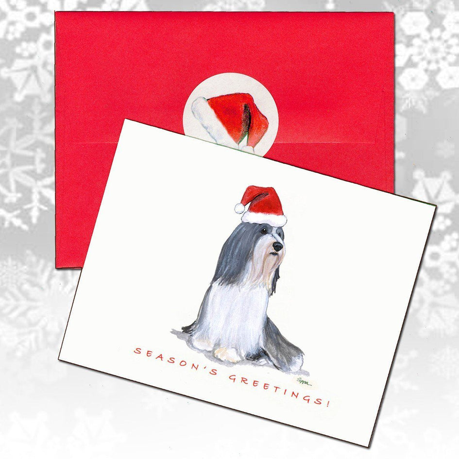 Bearded Collie Christmas Note Cards