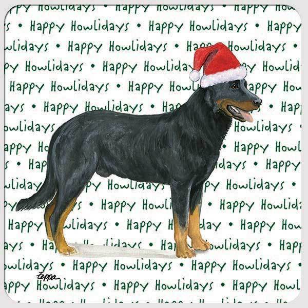 Beauceron "Happy Howlidays" Coaster