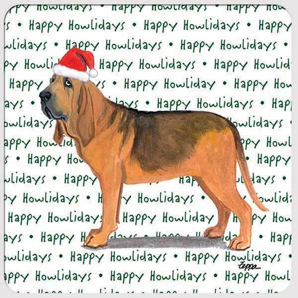 Bloodhound "Happy Howlidays" Coaster