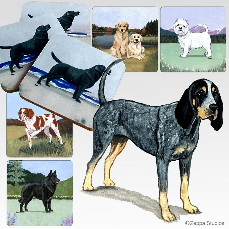 Bluetick Coonhound Scenic Square Coaster
