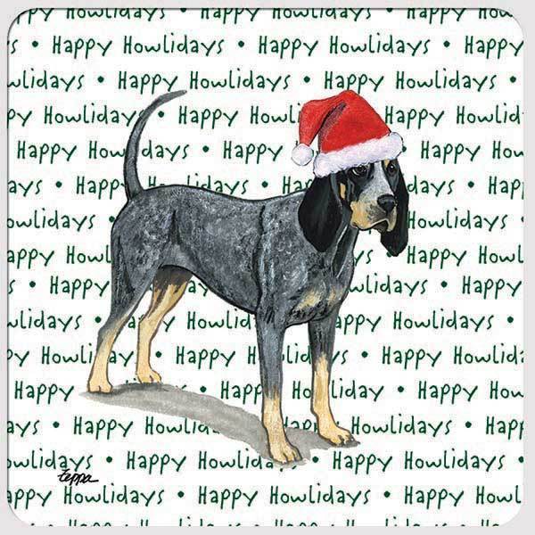 Bluetick Coonhound "Happy Howlidays" Coaster