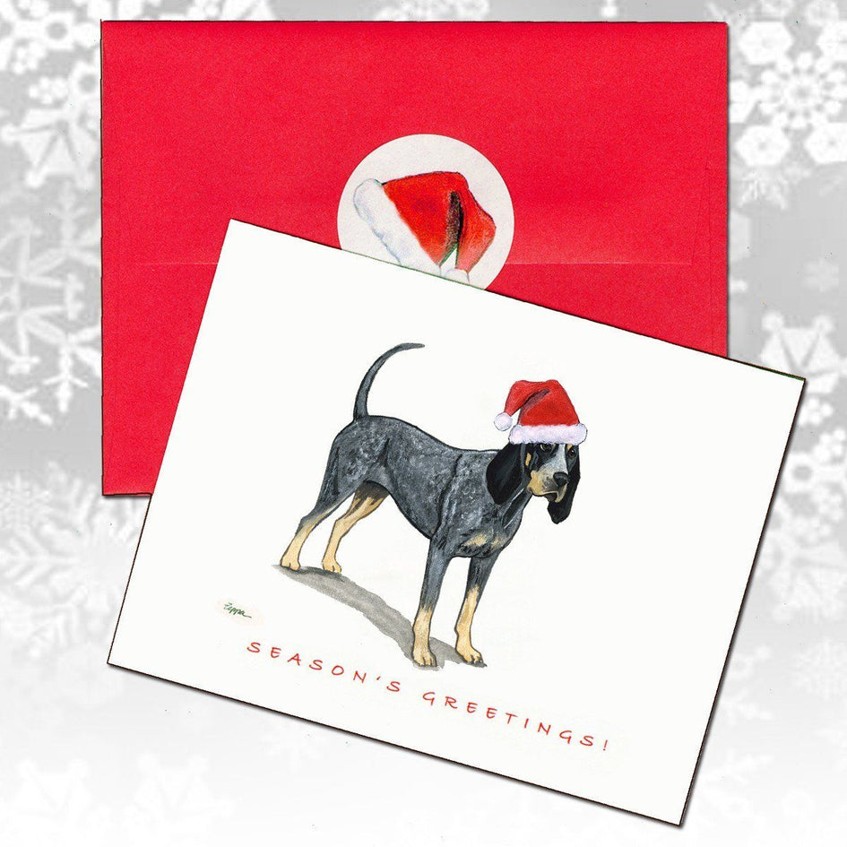 Bluetick Coonhound Christmas Note Cards