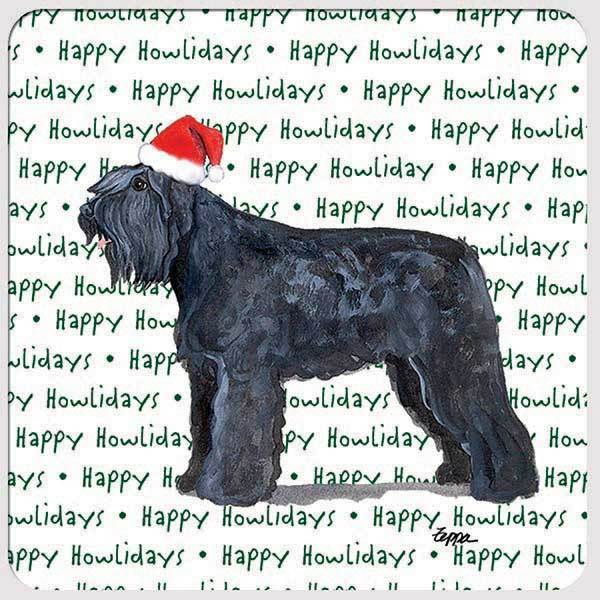 Bouvier des Flandres "Happy Howlidays" Coaster