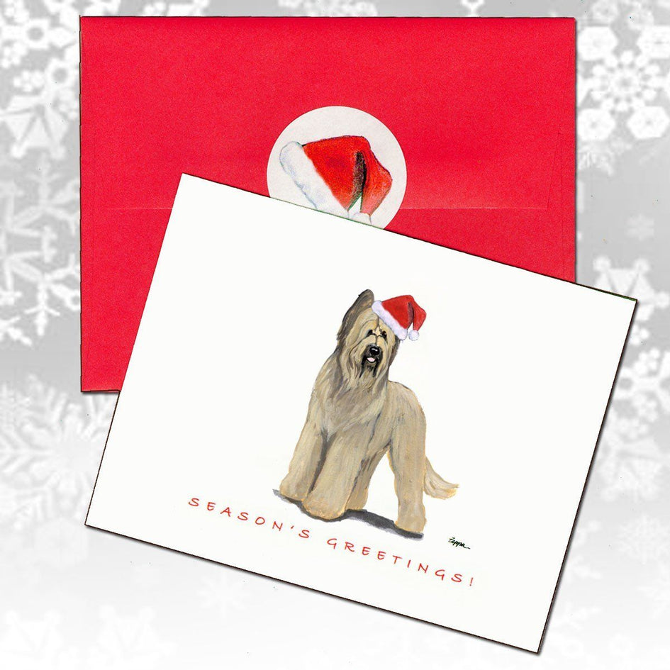 Briard Christmas Note Cards