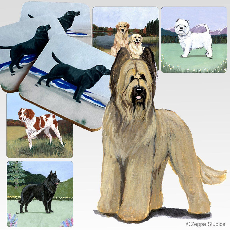 Briard Scenic Square Coaster
