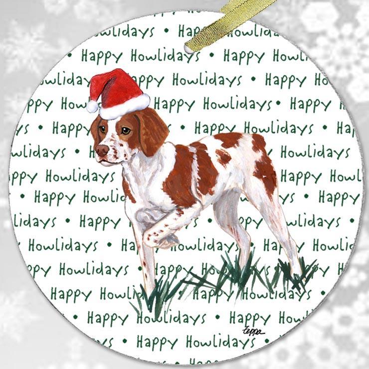 Brittany "Happy Howlidays" Ornament