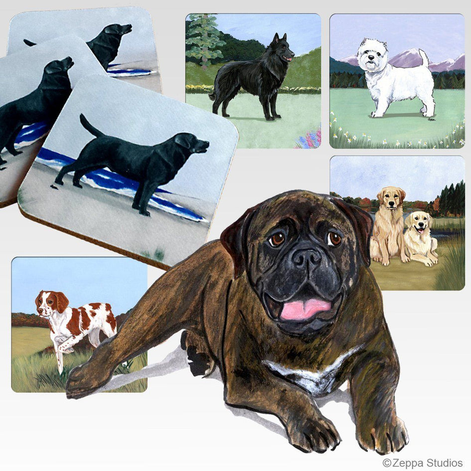 Bullmastiff Scenic Square Coaster