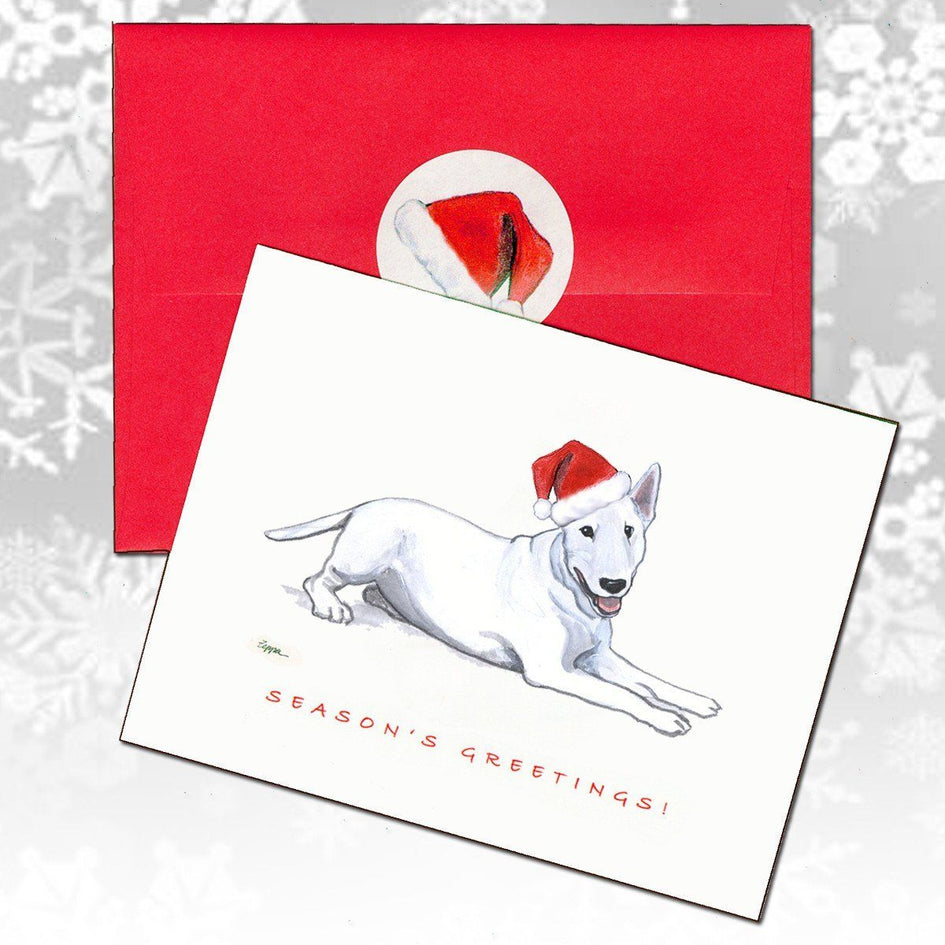 Bull Terrier Christmas Note Cards