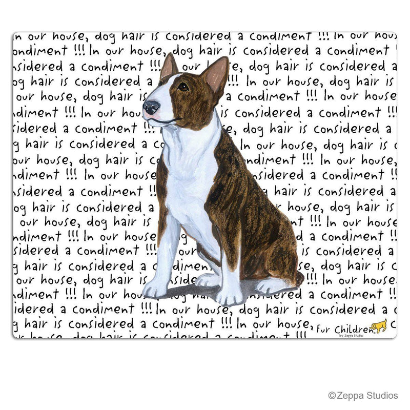 Bull Terrier, Brindle and White Cutting Board