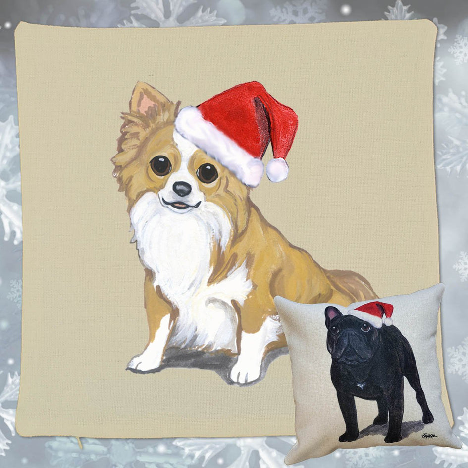 Chihuahua Santa Pillow Cover
