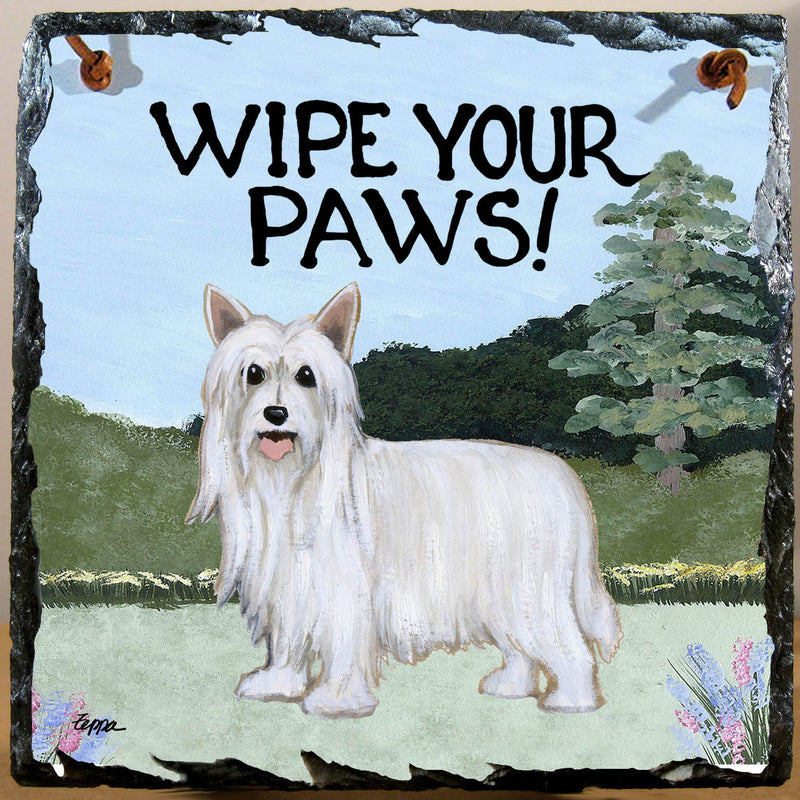 Chinese Crested Slate Sign