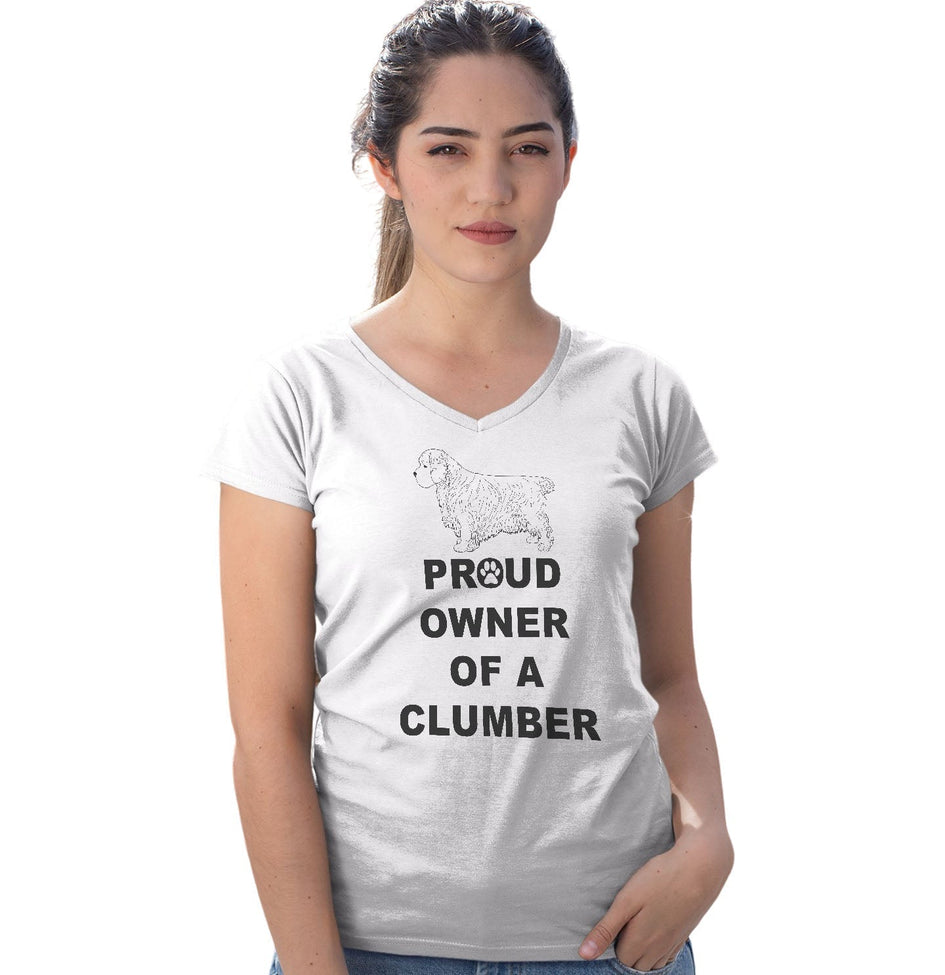 Clumber Spaniel Proud Owner - Women's V-Neck T-Shirt