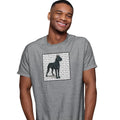 Great Dane (Cropped Ears) Love Text - Adult Unisex T-Shirt