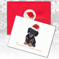 Dachshund, Black and Tan Christmas Note Cards