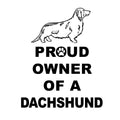 Longhaired Dachshund Proud Owner - Women's V-Neck T-Shirt