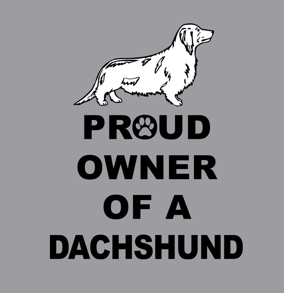 Longhaired Dachshund Proud Owner - Adult Unisex Hoodie Sweatshirt