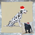 Dalmatian Santa Pillow Cover