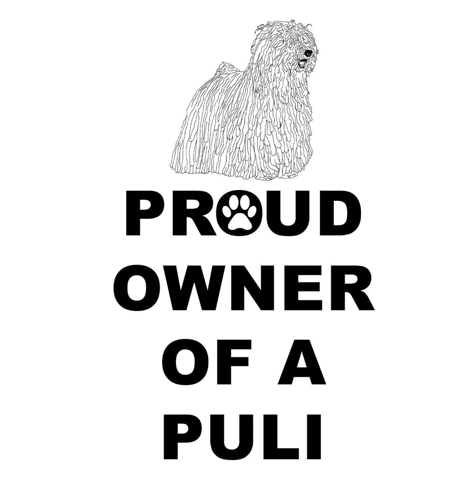 White Puli Proud Owner - Adult Unisex T-Shirt