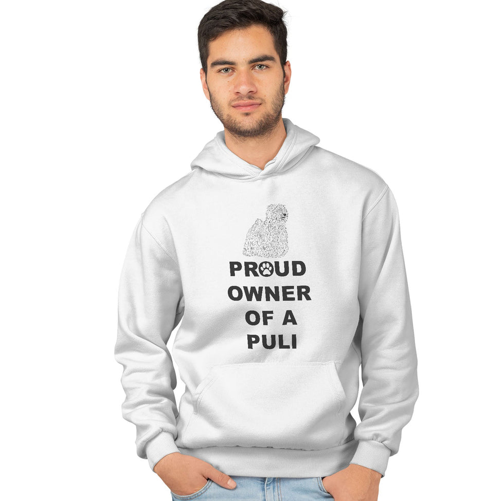 White Puli Proud Owner - Adult Unisex Hoodie Sweatshirt