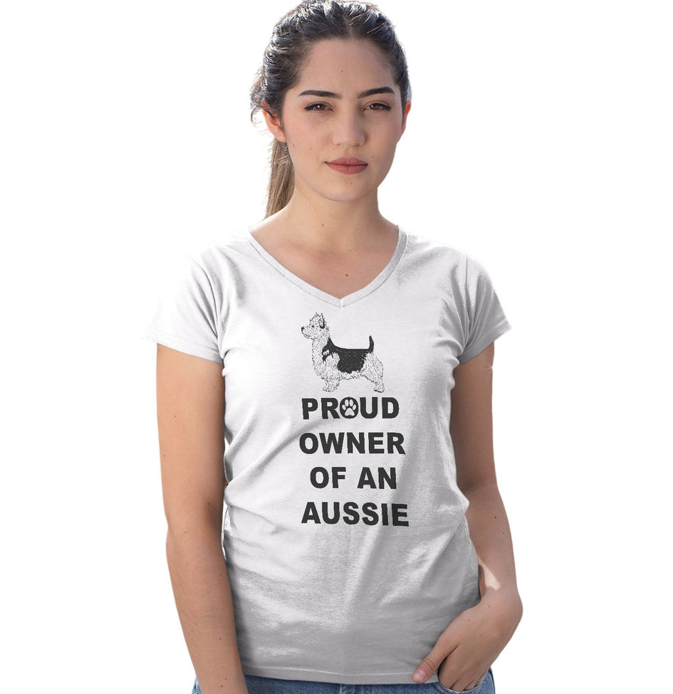 Australian Terrier Proud Owner - Women's V-Neck T-Shirt