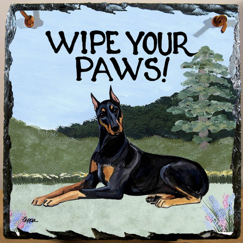 Doberman Pinscher Slate Sign