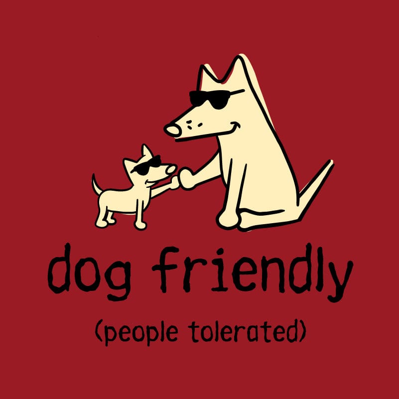 Dog Friendly People Tolerated - Ladies T-Shirt V-Neck