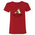 Dog Friendly People Tolerated - Ladies T-Shirt V-Neck