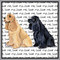 Cocker Spaniel Love Text - Adult Unisex Hoodie Sweatshirt