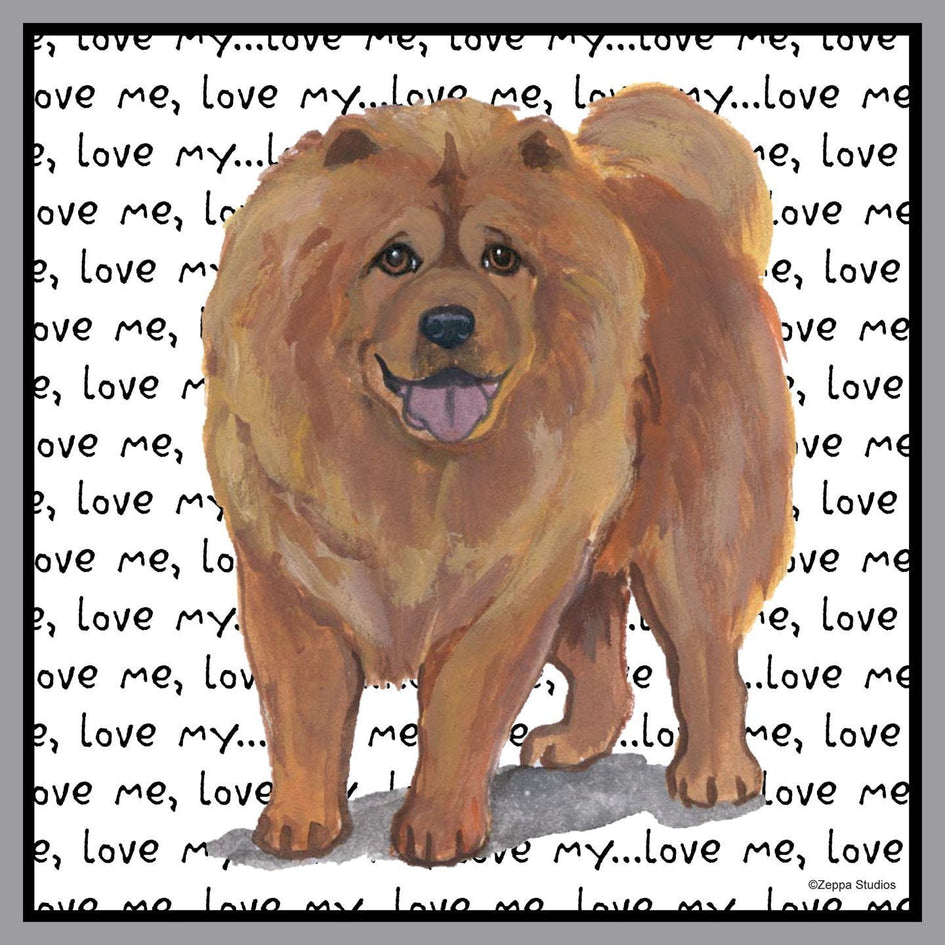 Chow Chow Love Text - Adult Unisex Hoodie Sweatshirt