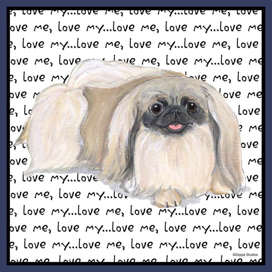 Pekingese Love Text - Adult Unisex Hoodie Sweatshirt